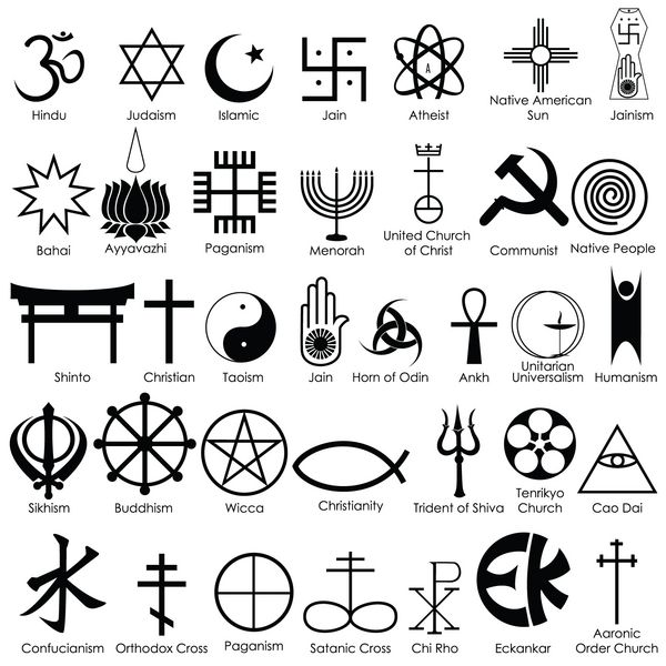 آسان برای ویرایش وکتور نماد مذهبی جهان