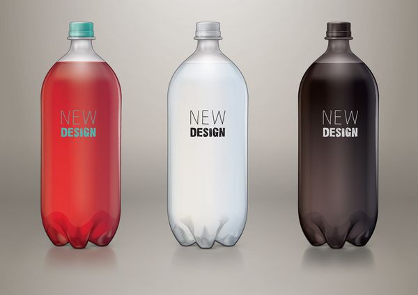 بطری پلاستیکی شفاف دو لیتری برای طراحی جدید سبک طرح