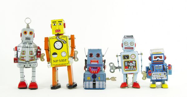 تیمی از اسباب بازی های روباتی