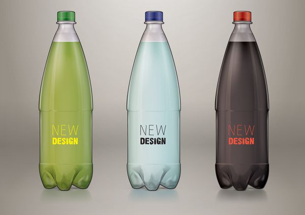 بطری پلاستیکی شفاف 1 لیتری برای طراحی جدید سبک طرح