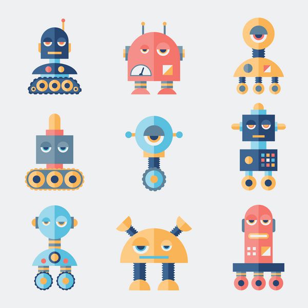مجموعه ای از روبات ها به سبک تخت