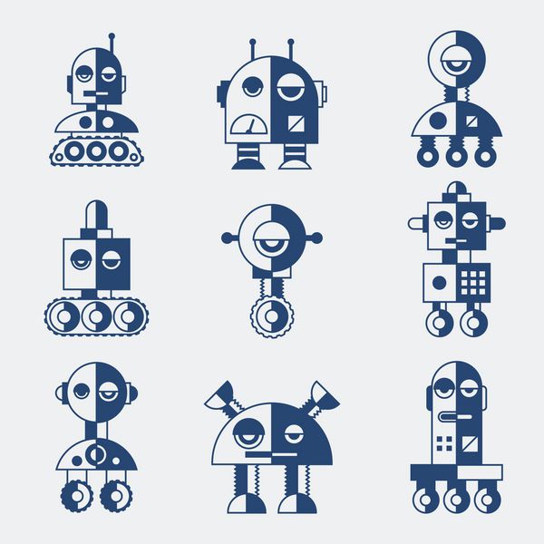 مجموعه ای از روبات ها به سبک تخت