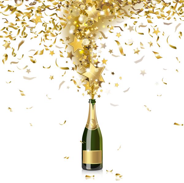 شامپاین جشن با کوفته طلا