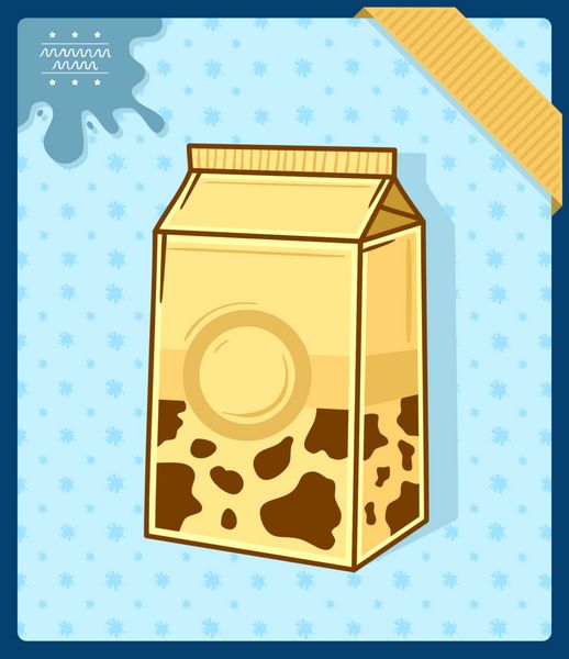 پوستر کارتن شیر - مفهوم غذا