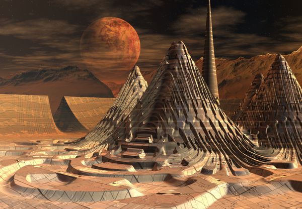 سیاره بیگانه - آثار هنری کامپیوتری رندر شده سه بعدی