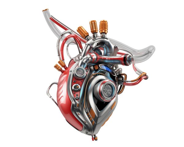 اندام داخلی رباتیک منحصر به فرد - قلب فولادی با سیستم های پروتکل قلب صفحه نمایش اطلاعات