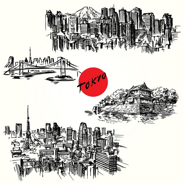 توکیو - ژاپن - مجموعه طراحی شده با دست