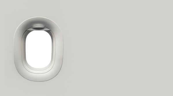 پنجره هواپیما و pl برای متن