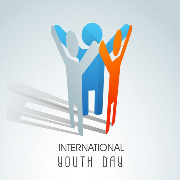 نمادی از دست در دست هم دادن جوانان در جشن های روز جهانی جوان
