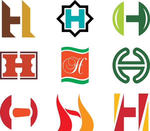 مفاهیم الفبایی طراحی لوگو حرف h برای اطلاعات بیشتر از این سری نمونه کارها را بررسی کنید