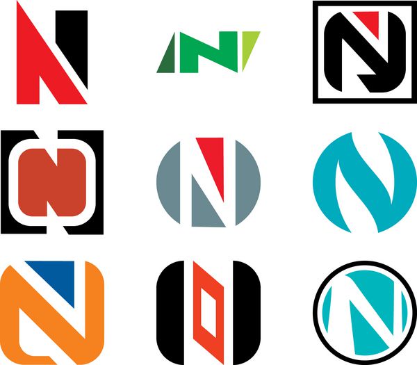 مفاهیم الفبایی طراحی لوگو حرف n برای اطلاعات بیشتر از این سری نمونه کارها را بررسی کنید