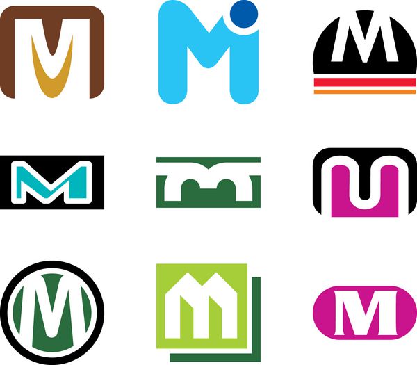 مفاهیم الفبایی طراحی لوگو حرف m برای اطلاعات بیشتر از این سری نمونه کارها را بررسی کنید