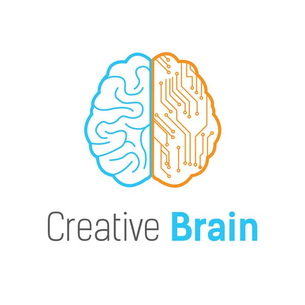 الگوی طراحی لوگو وکتور مغز