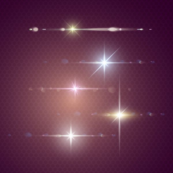 نور عنصر با افکت عدسی در مجموعه ستاره‌ای