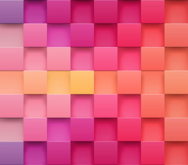موزاییک مربع سه بعدی بافت رنگارنگ پرنعمت وکتور