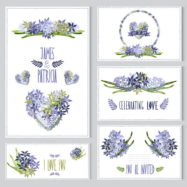 کارت های زیبا با دسته گل سنبل قلب و تاج گل عناصر طراحی می توان برای عروسی حمام نوزاد روز مادر روز تولد کارت های تولد دعوت نامه استفاده کرد گل های تزئینی قدیمی