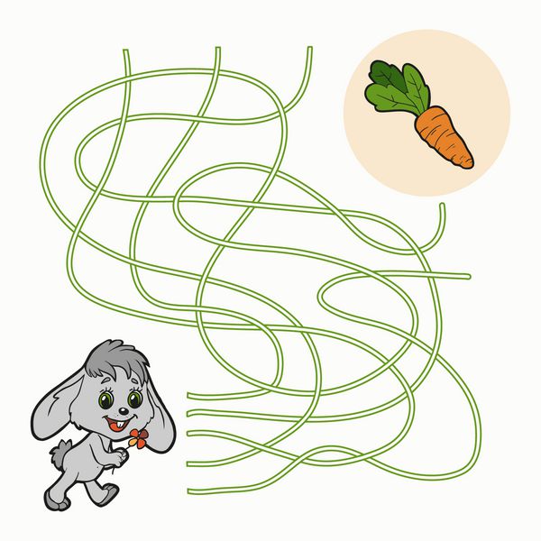 بازی ماز برای کودکان خرگوش