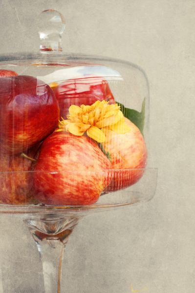 سیب در شیشه زنگوله ترکیب پاییزی