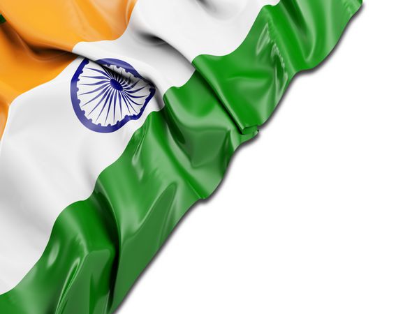 پرچم مواج هند با سفید