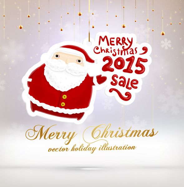 بابا نوئل حروف کریسمس مبارک سال جدید 2015 برچسب فروش