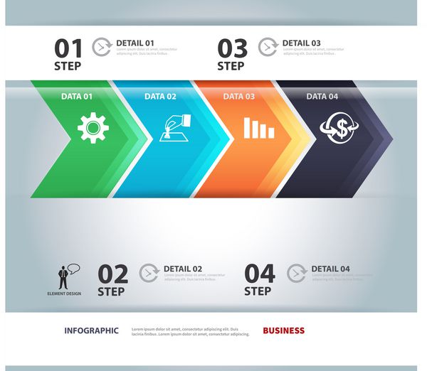 الگوی داده عناصر اینفوگرافیک کسب و کار