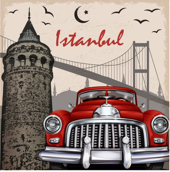 پوستر رترو استانبول