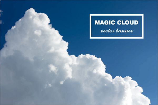وکتور ابر انتزاعی منظره ابری رنگارنگ واقعی تصویری ابر سفید در آسمان جدا شده روی آبی رنگ های بنر دود مایع هولی پس زمینه برای بنر کارت پوستر هویت طراحی وب