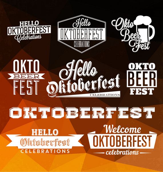 مجموعه طراحی تایپوگرافی Oktoberfest