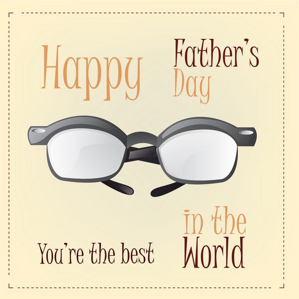 عینک و متن ایزوله برای روز پدر
