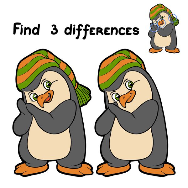 پیدا کردن 3 تفاوت پنگوئن