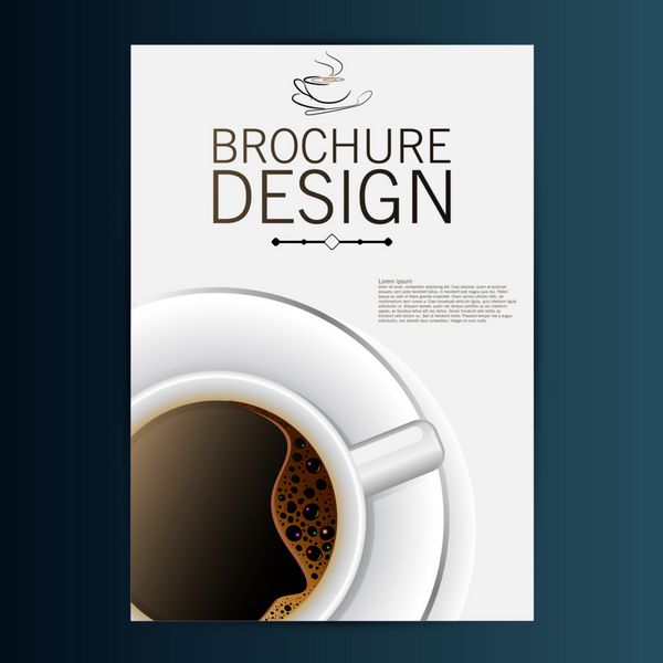 طراحی بروشور قهوه