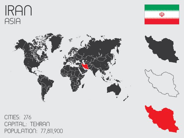مجموعه ای از عناصر اینفوگرافیک برای کشور ایران