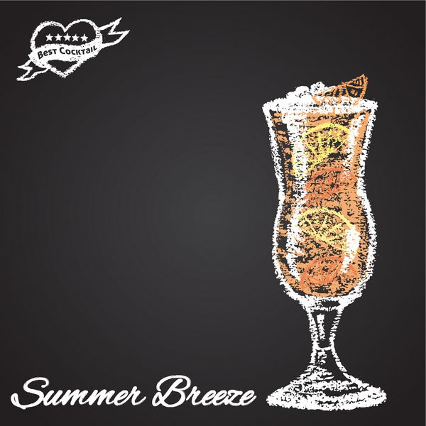 تصویر نقاشی شده با گچ رنگی از دم تابستانی بهترین تم دم