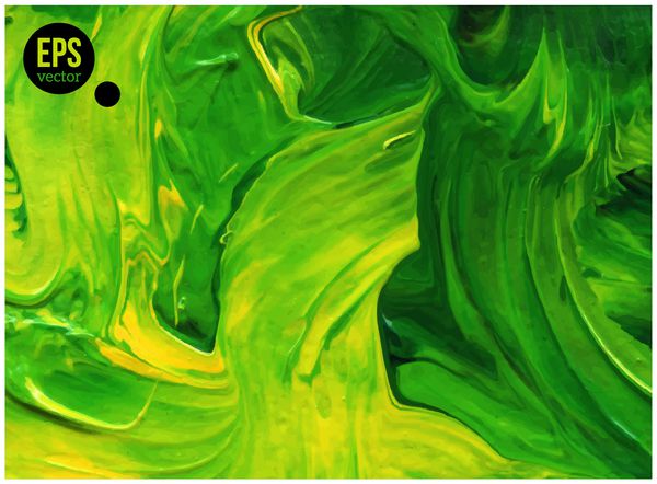 پس زمینه رنگ آمیزی اکریلیک انتزاعی وکتور سکته های سبز با دست کشیده شده است پس زمینه اکولوژی تقلید از نقاشی کودک