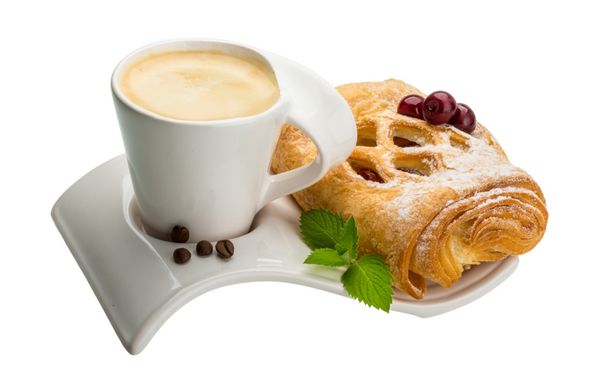 قهوه با شیرینی برای صبحانه