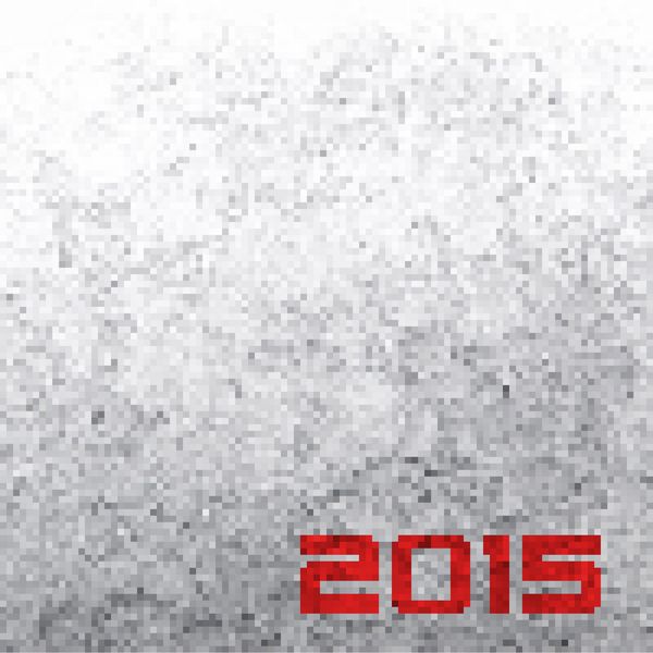 پس زمینه با موزاییک سیاه و سفید و با کتیبه نقطه 2015 برای مثال بردار