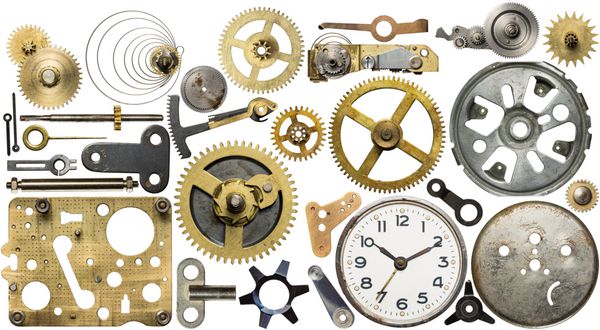 قطعات یدکی ساعت چرخ دنده فلزی چرخ دنده شماره گیری