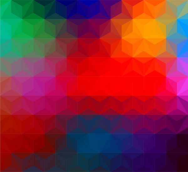 پس زمینه انتزاعی مثلث رنگارنگ الگوی وکتور از اشکال هندسی رنگی
