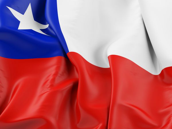 پرچم شیلی در حال اهتزاز