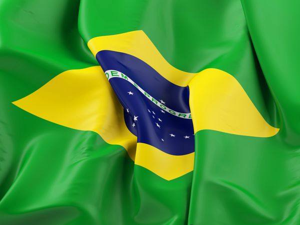 پرچم برزیل در اهتزاز