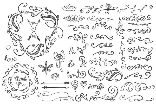 مجموعه حاشیه ابله قاب برس عناصر دکور گلدار برای الگوهای طراحی دعوت نامه برای عروسیروزتعطیلاتطراحی کودکتولد برس ساخت آسان وکتور