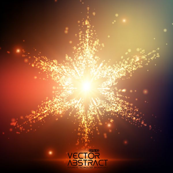 وکتور انتزاعی پس زمینه sp انفجار ذرات درخشان ستاره کریسمس سبک فناوری آینده نگر پس زمینه زیبا برای ارائه های تجاری یا کارت های هدیه
