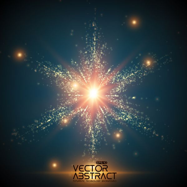 وکتور انتزاعی پس زمینه sp انفجار ذرات درخشان ستاره کریسمس سبک فناوری آینده نگر پس زمینه زیبا برای ارائه های تجاری یا کارت های هدیه