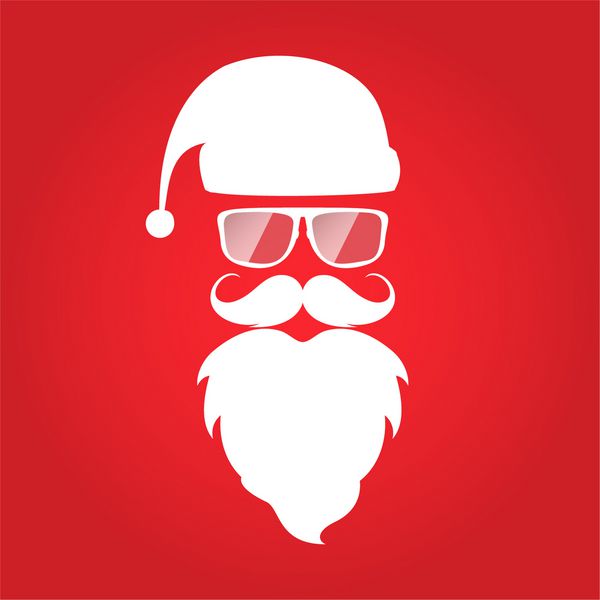 طراحی کارت تبریک کریسمس به سبک هیپستر با بابا نوئل وکتور