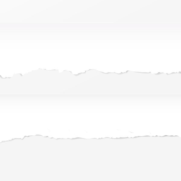 الگوی کاغذ پاره شده جدا شده در پس زمینه سفید