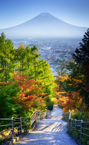 راه پله به کوه فوجی فوجی یوشیدا ژاپن