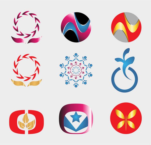 مجموعه ای از لوگو و نمادها