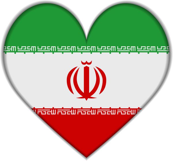 تصویر وکتور پرچم قلب ایران