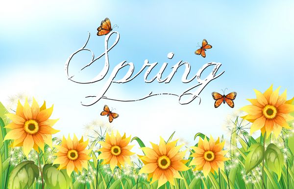 متن فصل بهار با گل