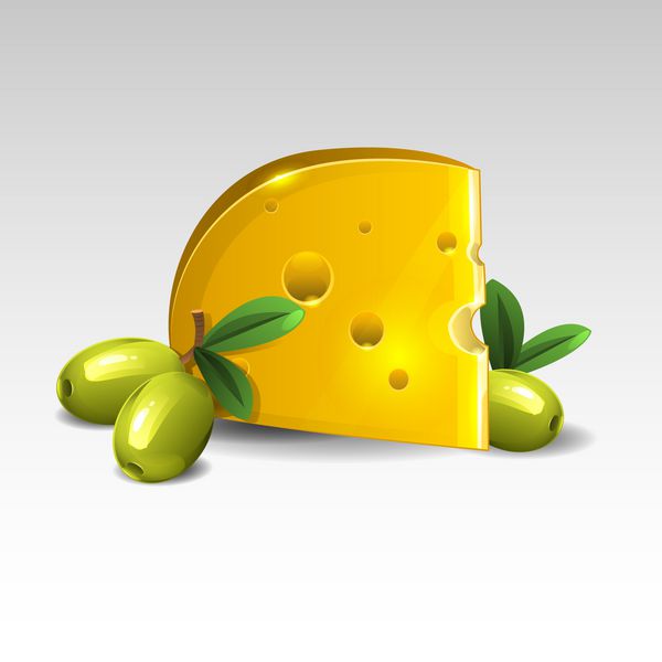 زیتون سبز با پنیر